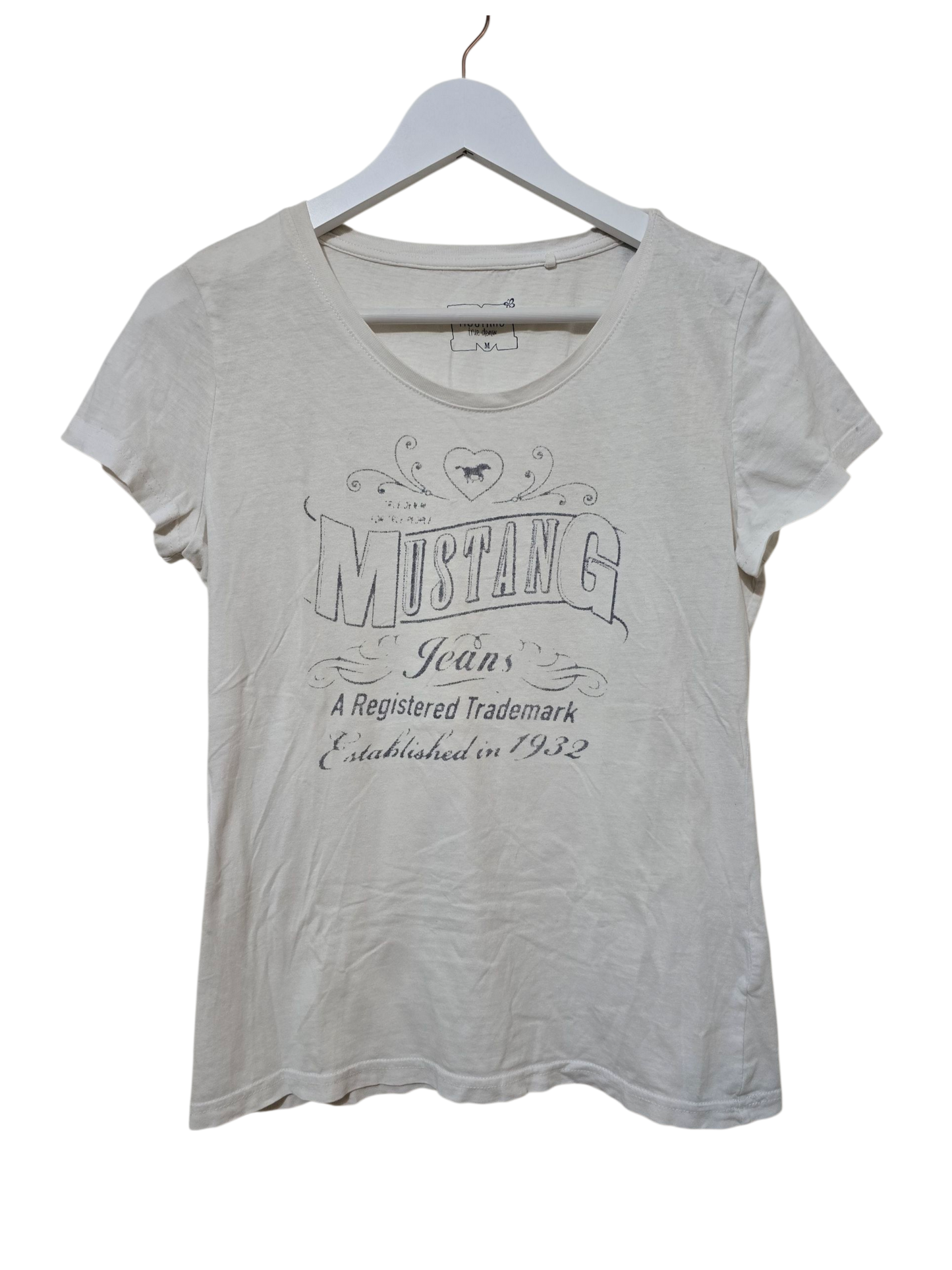 Y2K Vintage Mustang Western-Style cropped T-Shirt | M