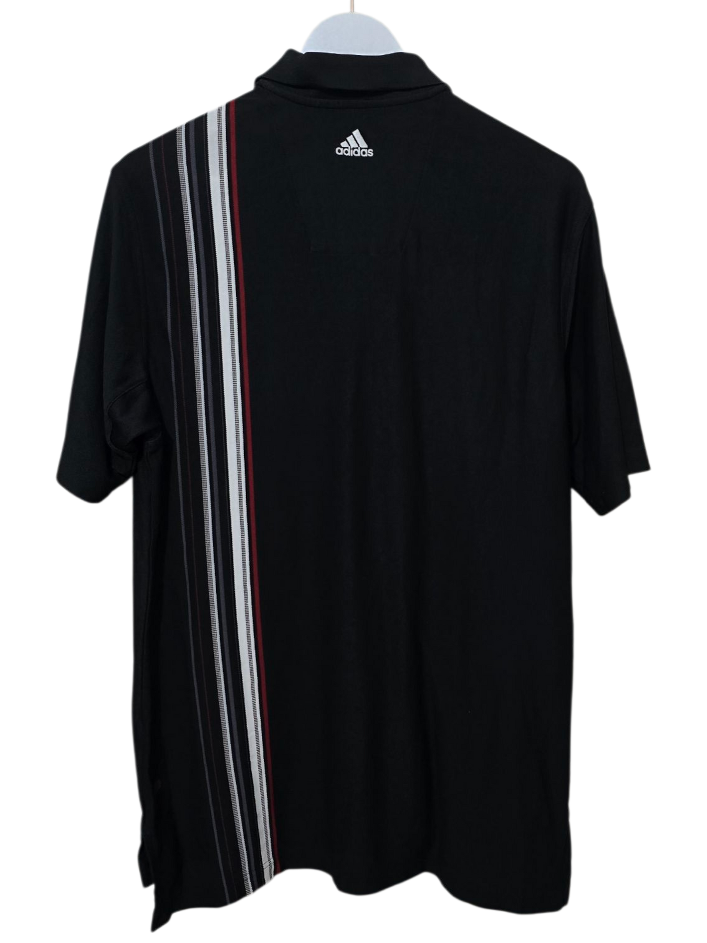 Adidas Vintage Polo-Shirt mit Streifenmuster | L