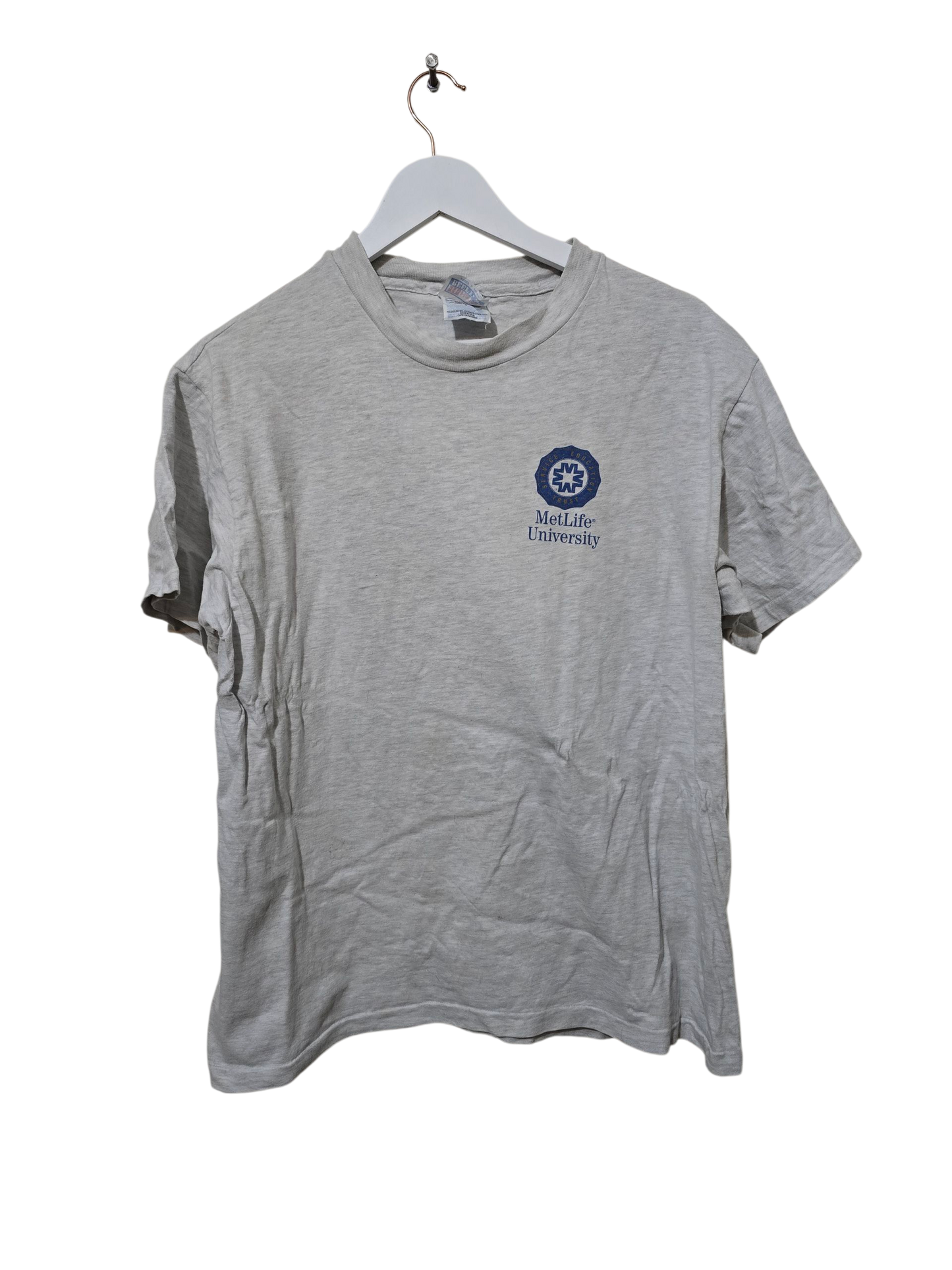 Hanes Heavyweight MetLife University T-Shirt | L