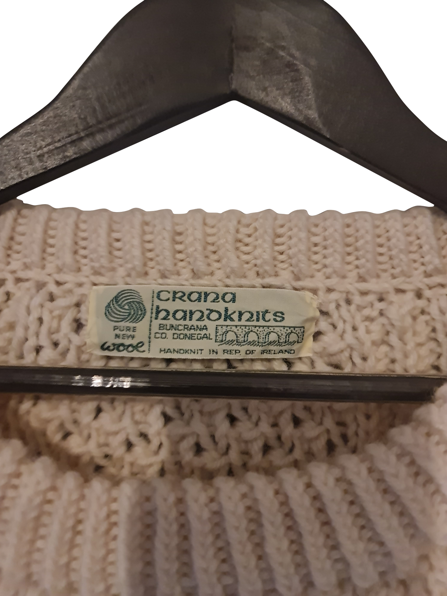 Crana Handknits – Handgestrickter Irish Aran Pullover | LXL💜✨ Wie Neu