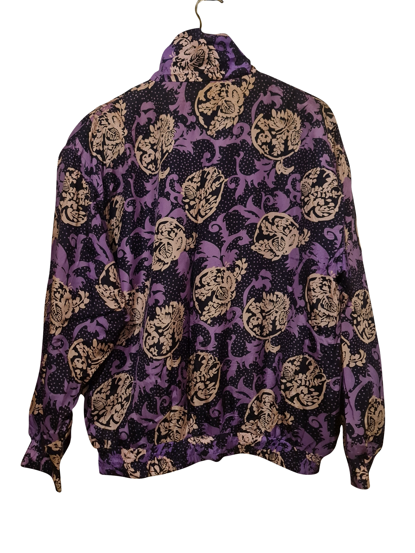 80s Bogari Silk Vintage-Jacke | L