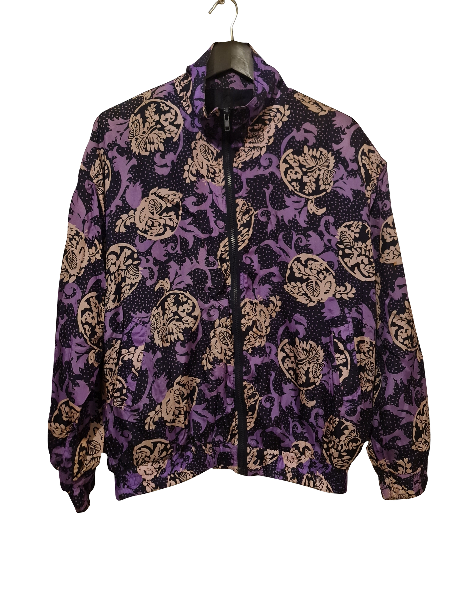 80s Bogari Silk Vintage-Jacke | L