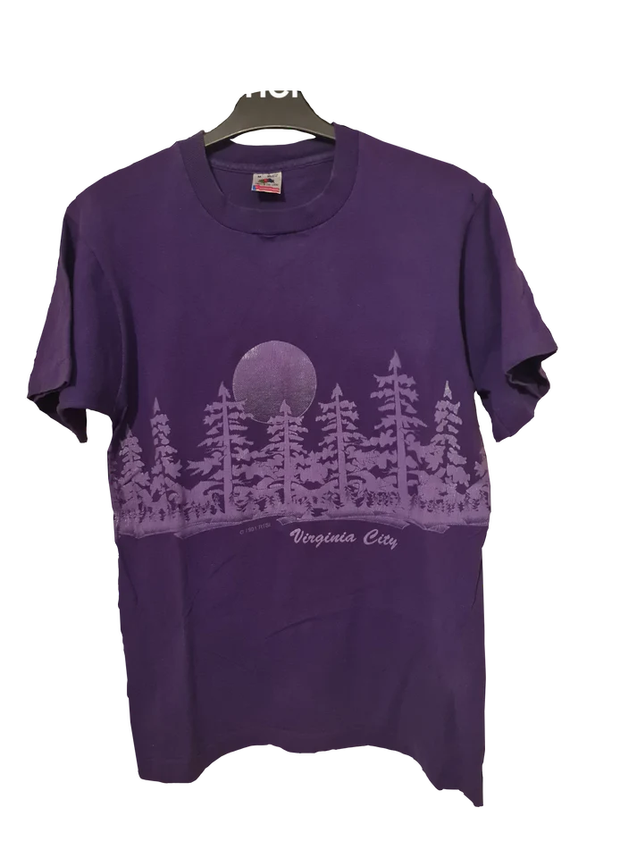 90s Vintage Fruit of the Loom „Virginia City” Nature 90s Tee | M