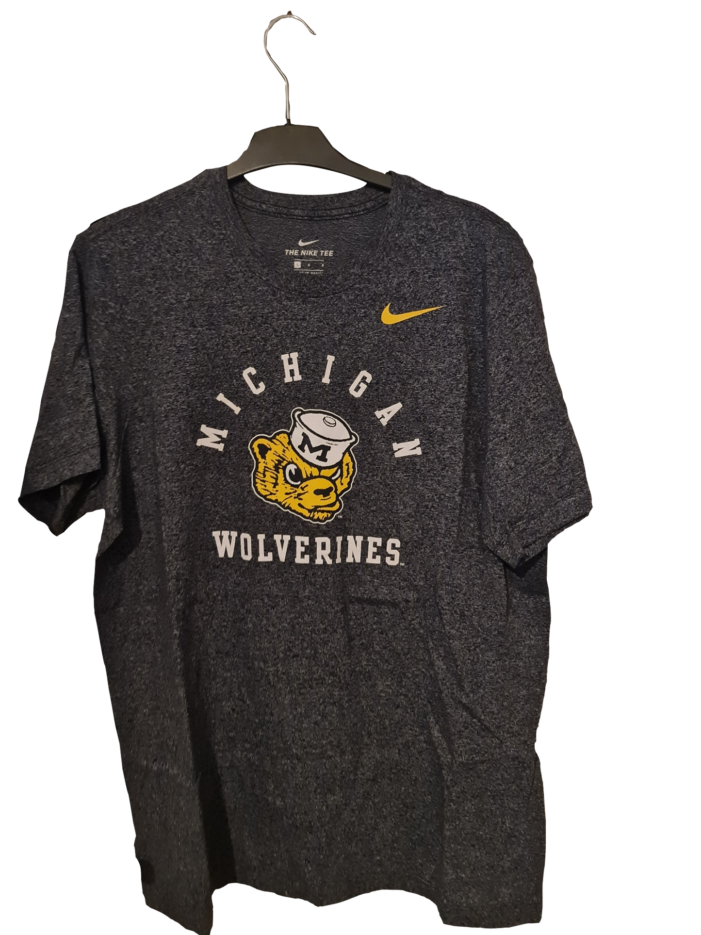 Nike College T-Shirt „Michigan Wolverines“ – Vintage Mascot | L