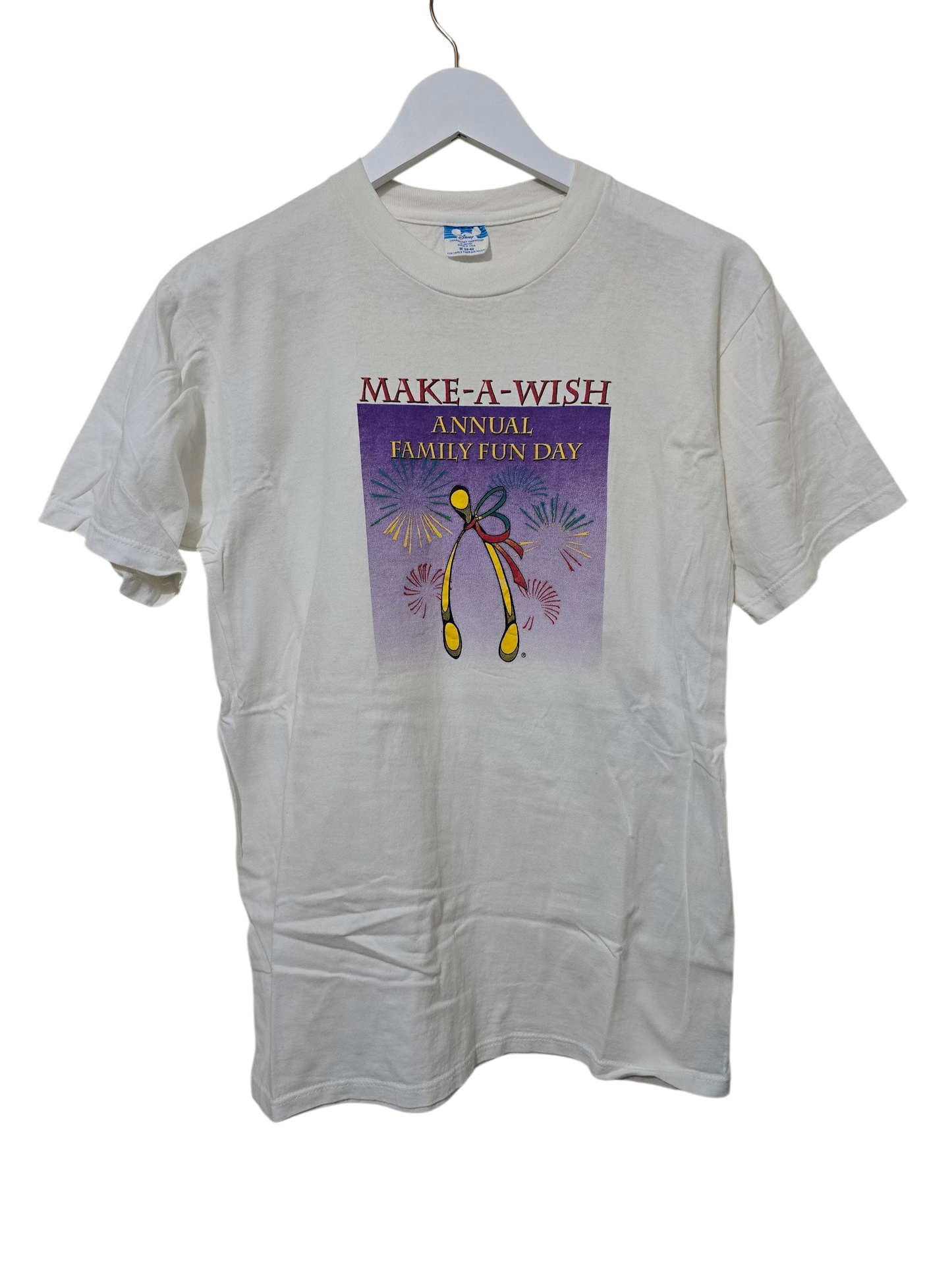 80s-90s Vintage Disney „Make-A-Wish Family Fun Day“ T-Shirt | M💜✨ Wie Neu