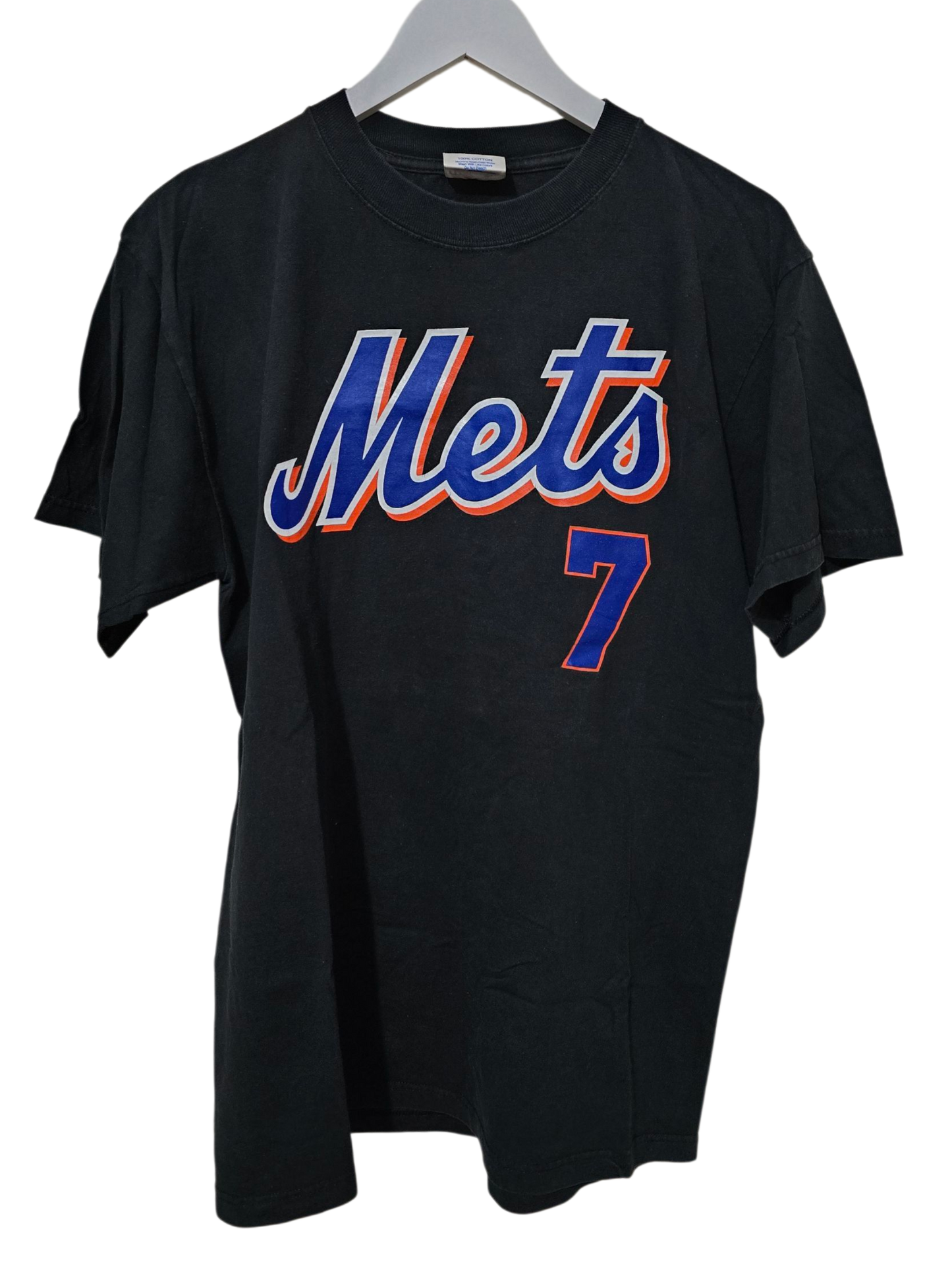 Vintage New York Mets T-Shirt von Majestic – Nummer 7 | L