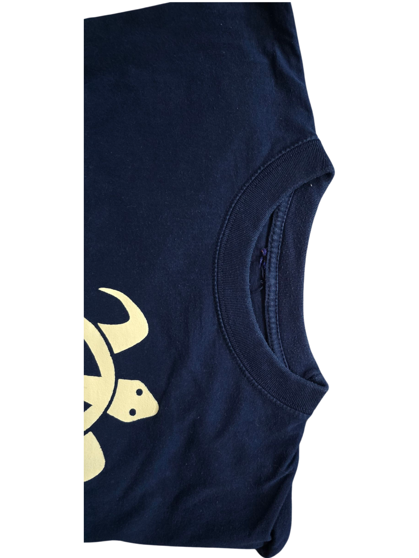 T-Shirt mit Schildkröten-Motiv – Dunkelblau | Oversize M