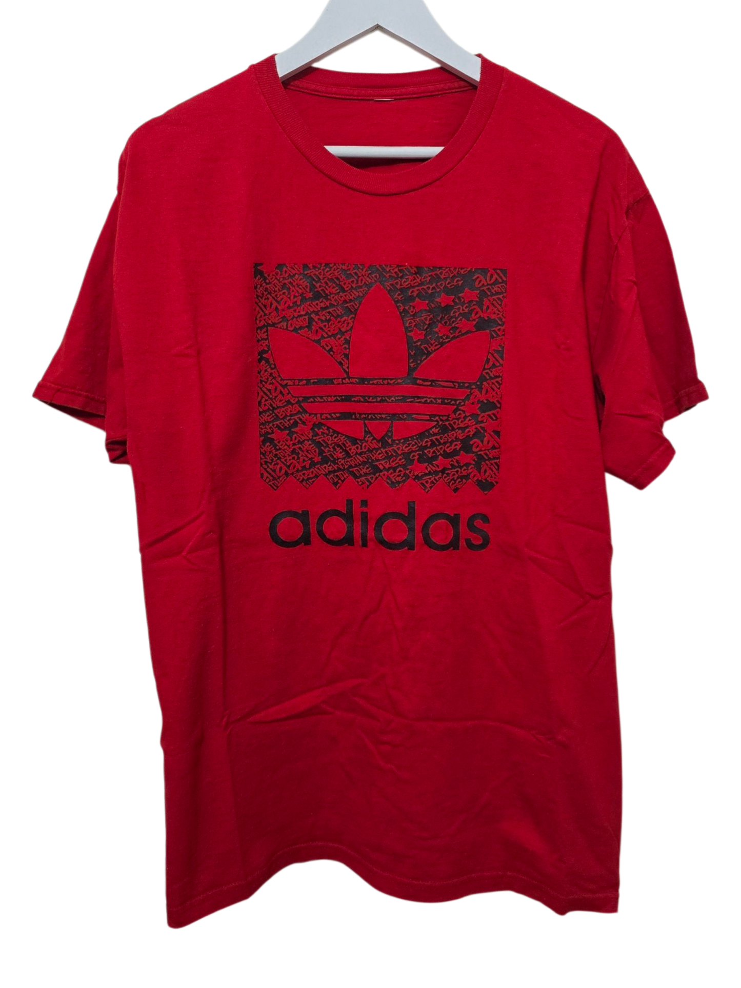 Adidas Originals – Trefoil T-Shirt mit Musterprint | L
