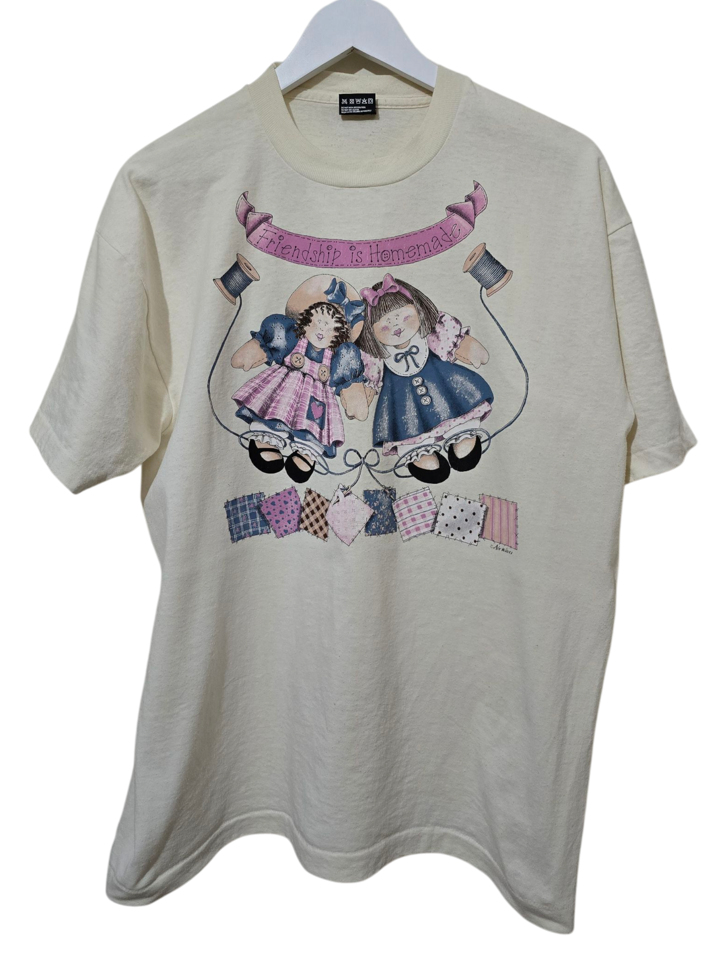80s Best by Fruit of the Loom – „Friendship is Homemade“-Vintage-Shirt | Naturweiß | XL