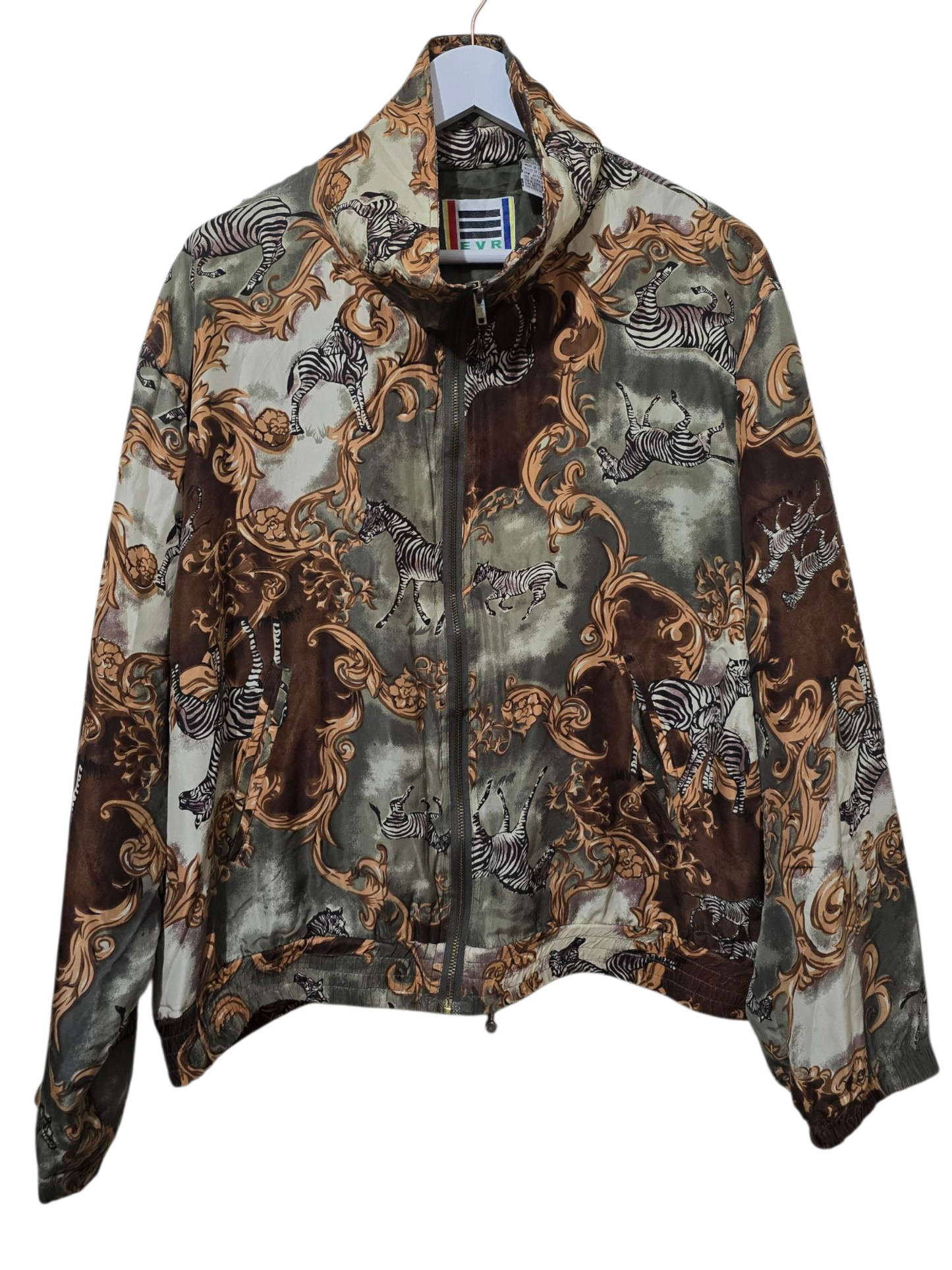 EVR – Vintage Trainingsjacke mit Zebraprint | L