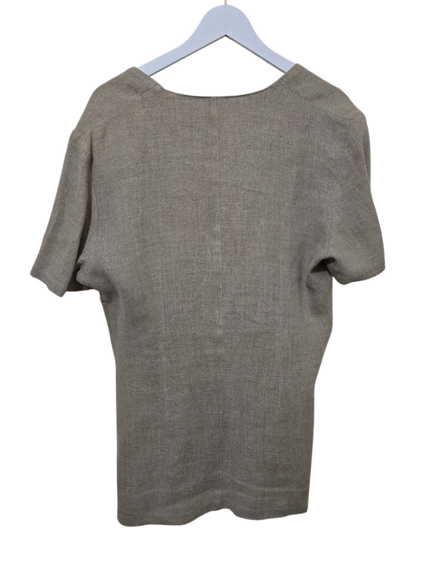 80s/90s Vintage Leinen Blusenjacke | M-L