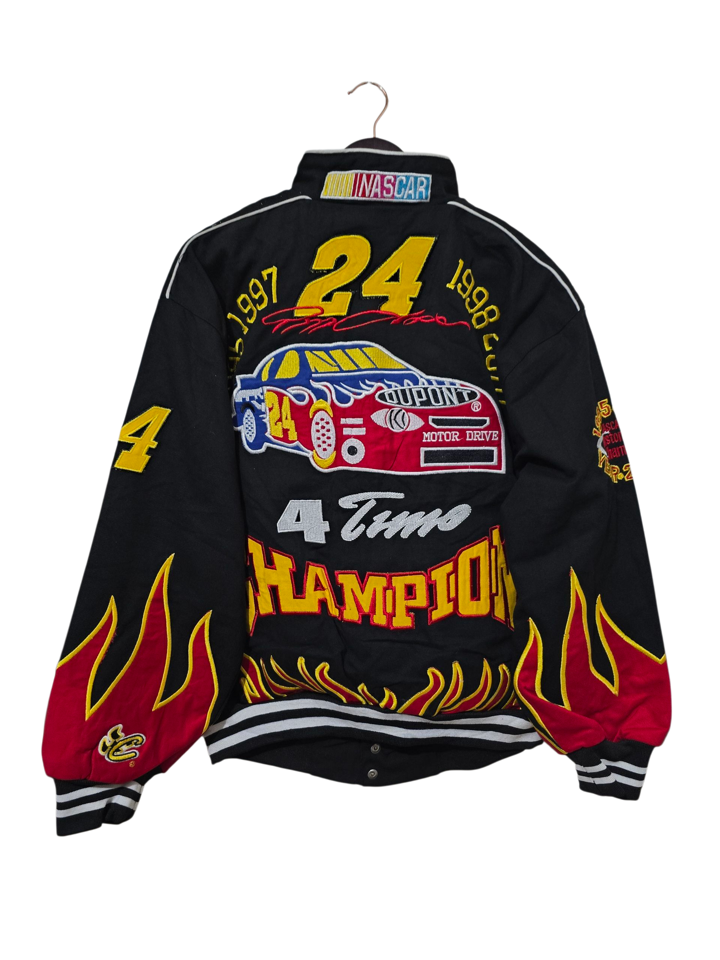 JH Design DuPont Racing Jacket – Jeff Gordon #24 “4-Time Champion” (Black Edition) | L