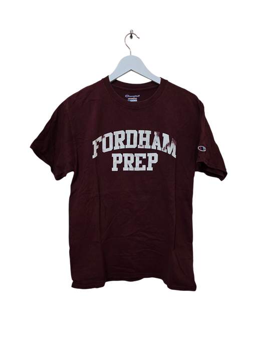 Y2K Vintage Champion „Fordham Prep“ T-Shirt | M