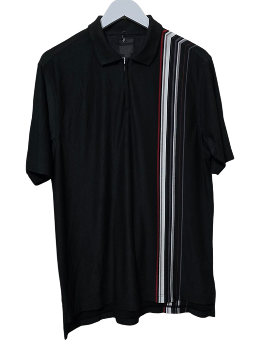 Adidas Vintage Polo-Shirt mit Streifenmuster | L