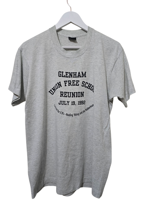 90s Vintage Screen Stars Best – Glenham Union Free School Reunion T-Shirt | Größe L (1992)