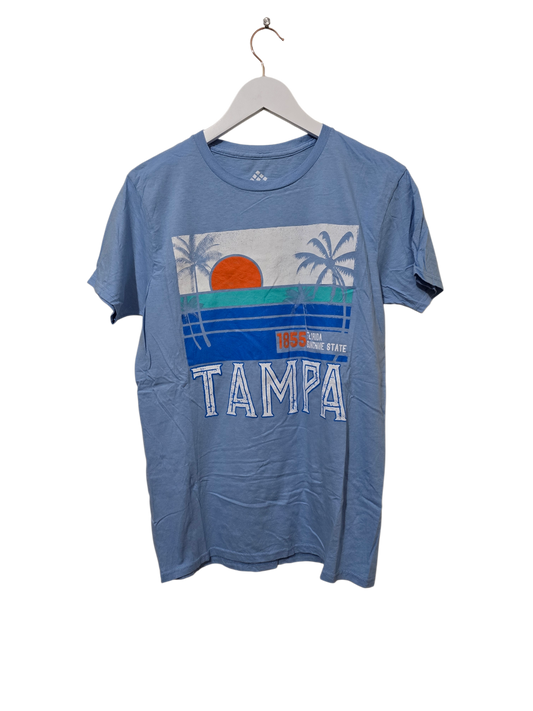 Tampa Florida T-Shirt – Sunset Graphic Print | M