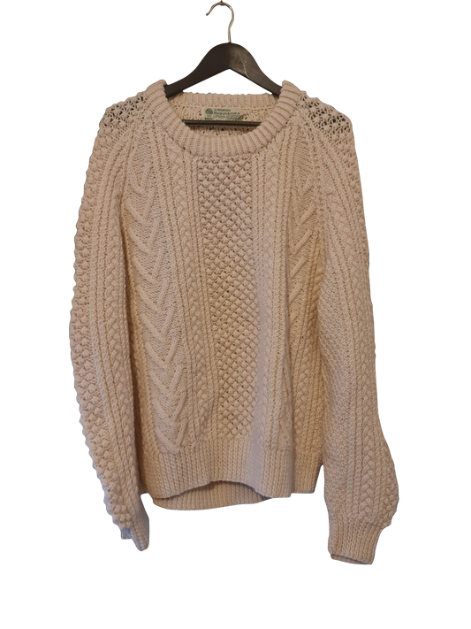 Crana Handknits – Handgestrickter Irish Aran Pullover | LXL💜✨ Wie Neu