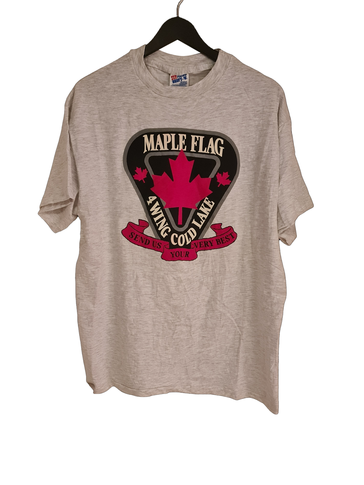 Vintage Maple Flag T-Shirt – 4 Wing Cold Lake | L