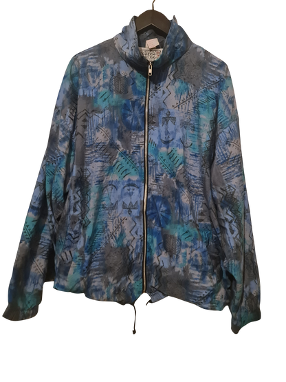 90s Green Worker – Vintage Windbreaker-Jacke | XL Oversized💜✨ Wie Neu
