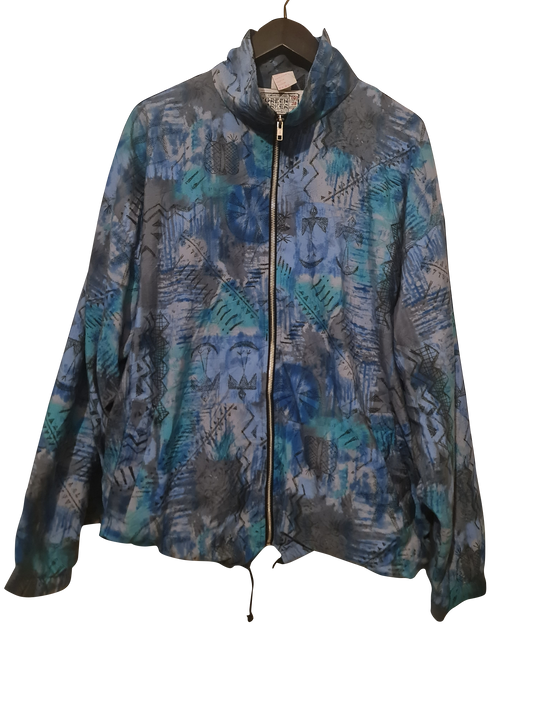 90s Green Worker – Vintage Windbreaker-Jacke | XL Oversized💜✨ Wie Neu