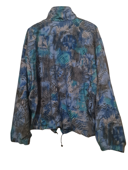 90s Green Worker – Vintage Windbreaker-Jacke | XL Oversized💜✨ Wie Neu