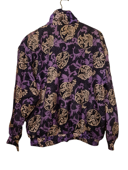 80s Bogari Silk Vintage-Jacke | L