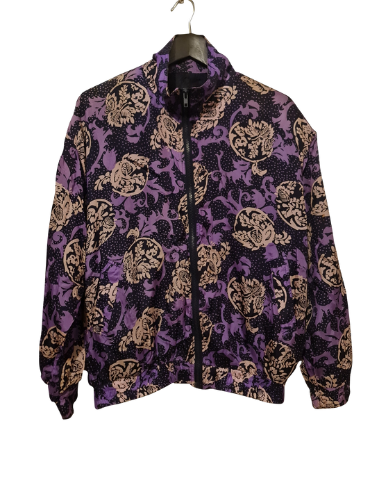 80s Bogari Silk Vintage-Jacke | L