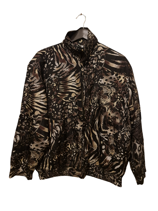 Vintage Jacke mit Animal-Print ( Größe M )