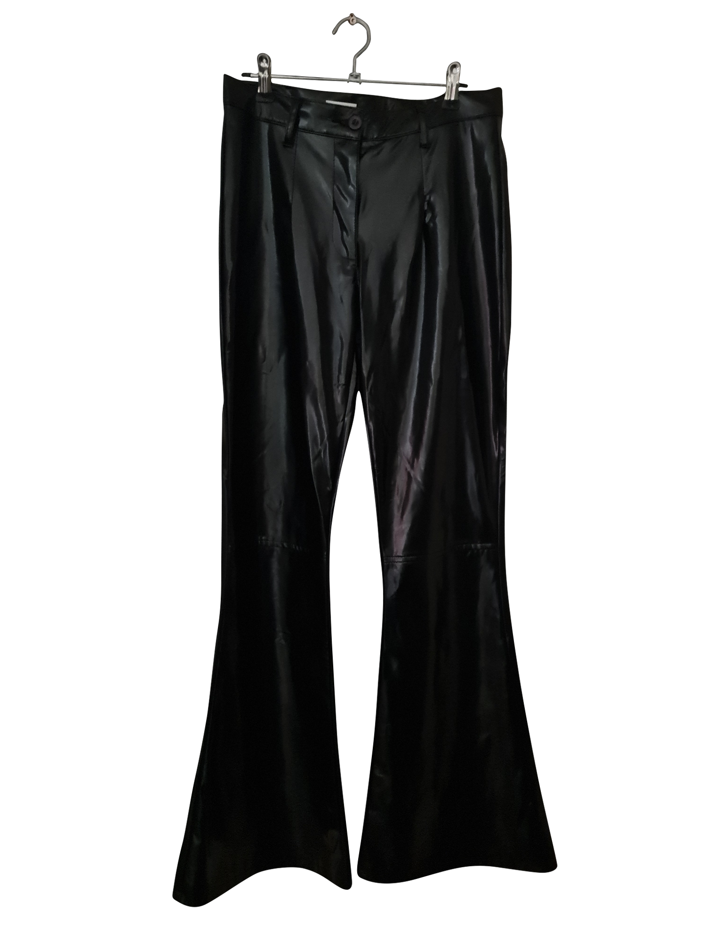 Schwarze Schlaghose in Lederoptik | W27 L32 | S–M | EU 38💜✨ Wie Neu