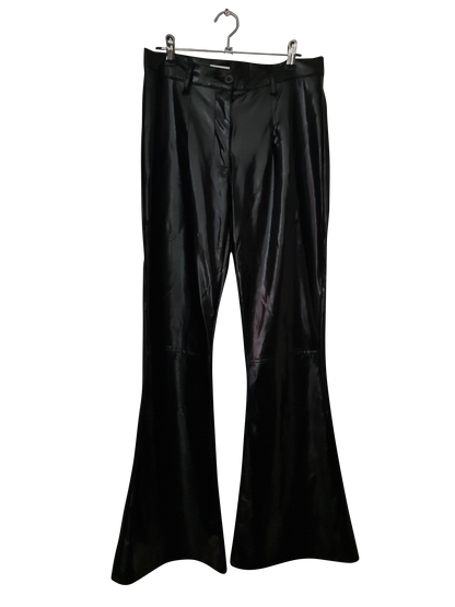 Schwarze Schlaghose in Lederoptik | W27 L32 | S–M | EU 38💜✨ Wie Neu