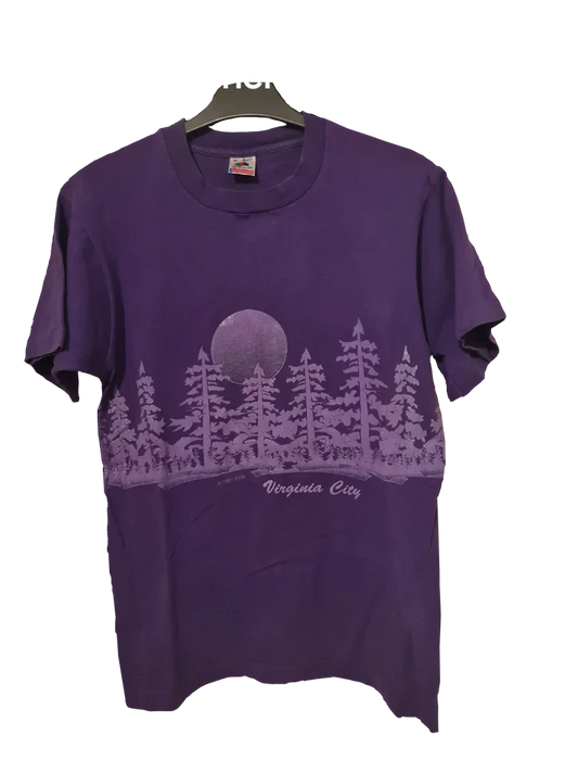 90s Vintage Fruit of the Loom „Virginia City” Nature 90s Tee | M