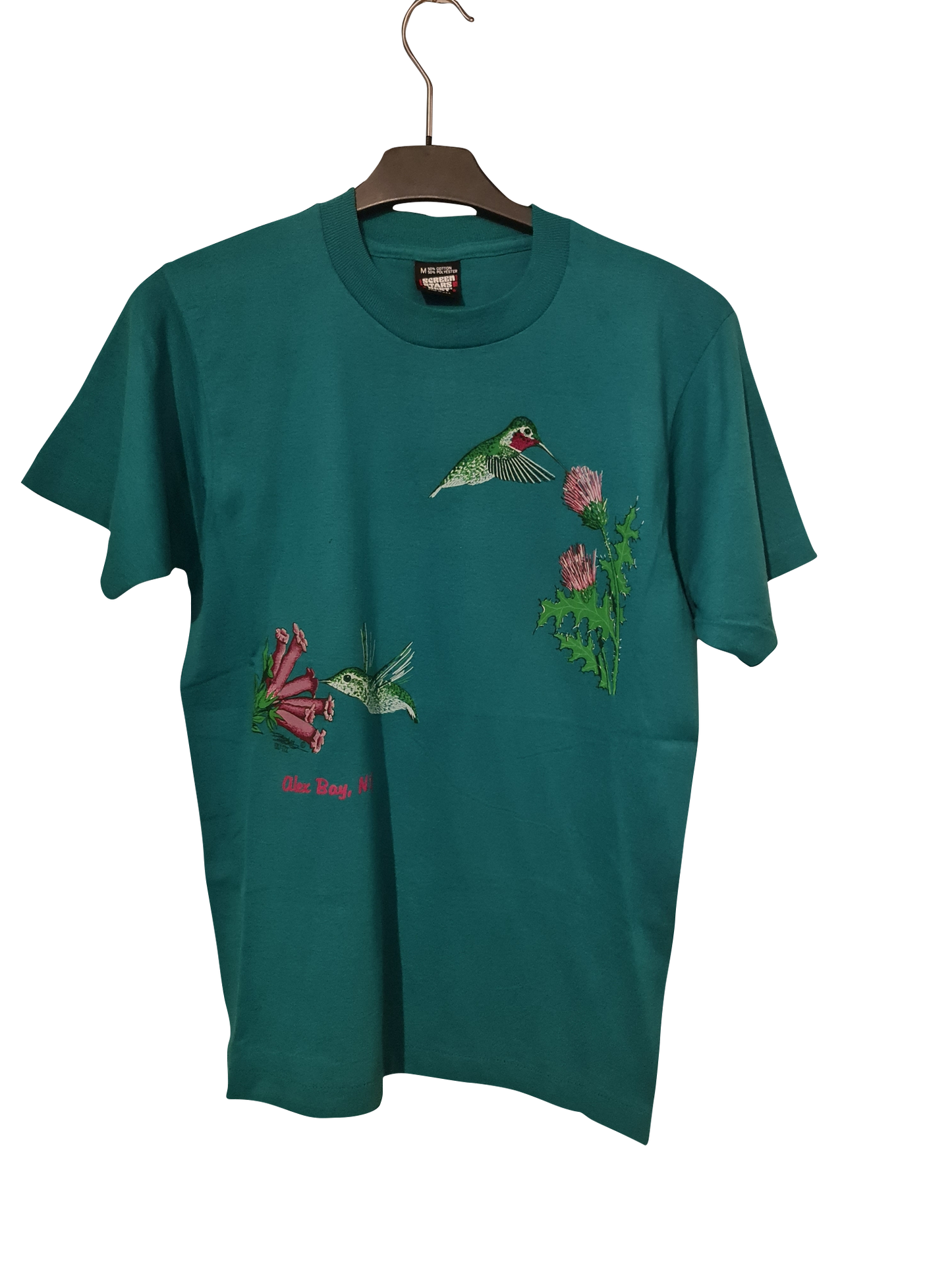 80s Vintage Tourist T-Shirt – Alex Bay Kolibri Print | M
