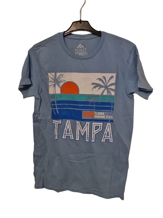 Tampa Florida T-Shirt – Sunset Graphic Print | M