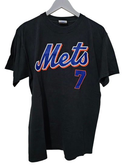 Vintage New York Mets T-Shirt von Majestic – Nummer 7 | L