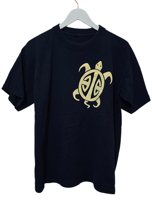 T-Shirt mit Schildkröten-Motiv – Dunkelblau | Oversize M