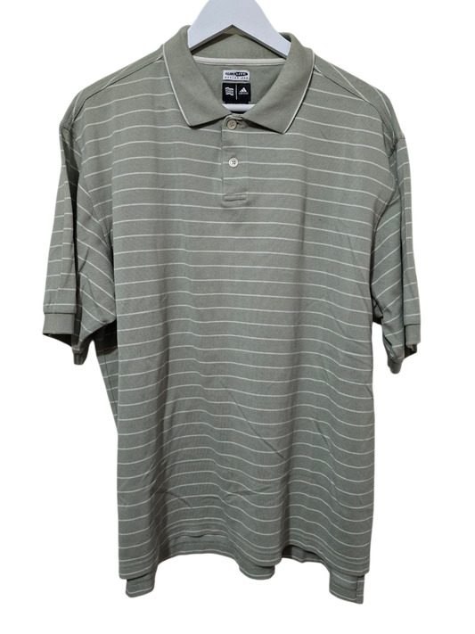 Adidas Climalite Polo-Shirt mit Streifenmuster | Größe L💜✨ Wie Neu