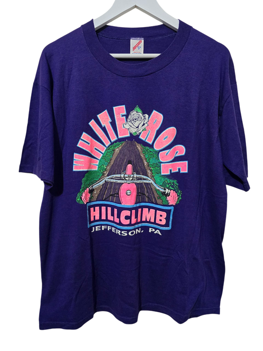 Jerzees – 80s Vintage "White Rose Hillclimb" T-Shirt | XL