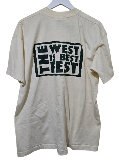 90s Vintage Fruit of the Loom – West Is Best Fest T-Shirt | L