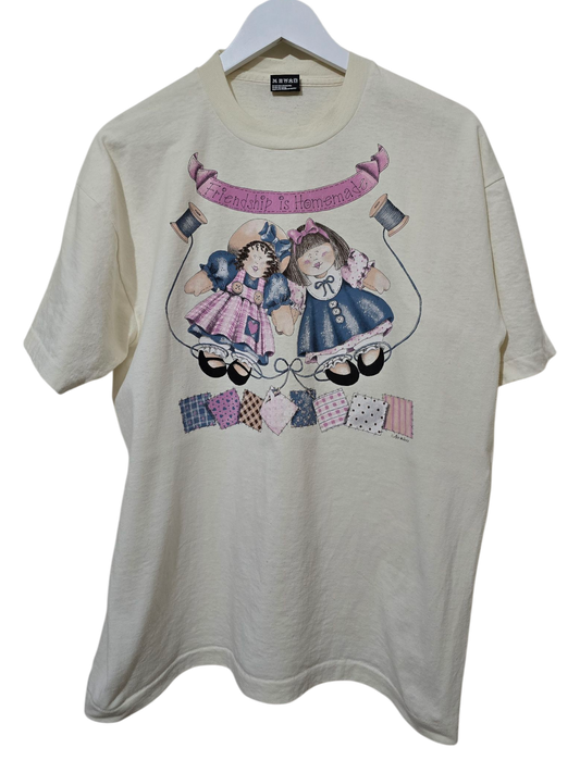80s Best by Fruit of the Loom – „Friendship is Homemade“-Vintage-Shirt | Naturweiß | XL