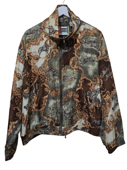 EVR – Vintage Trainingsjacke mit Zebraprint | L