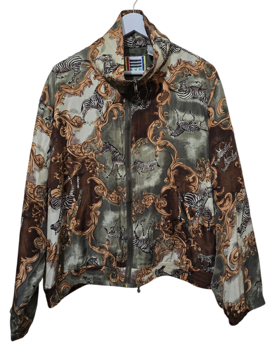 EVR – Vintage Trainingsjacke mit Zebraprint | L