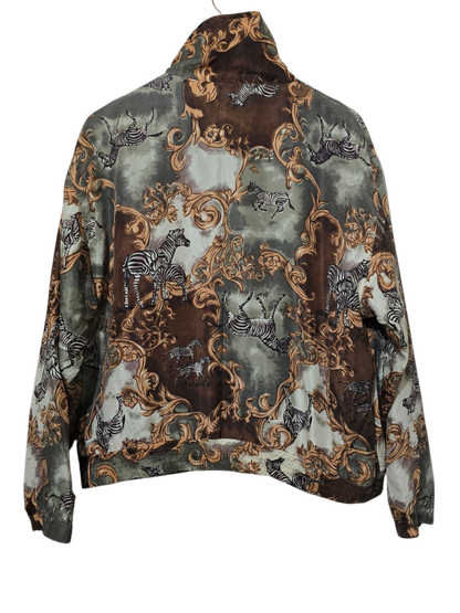 EVR – Vintage Trainingsjacke mit Zebraprint | L