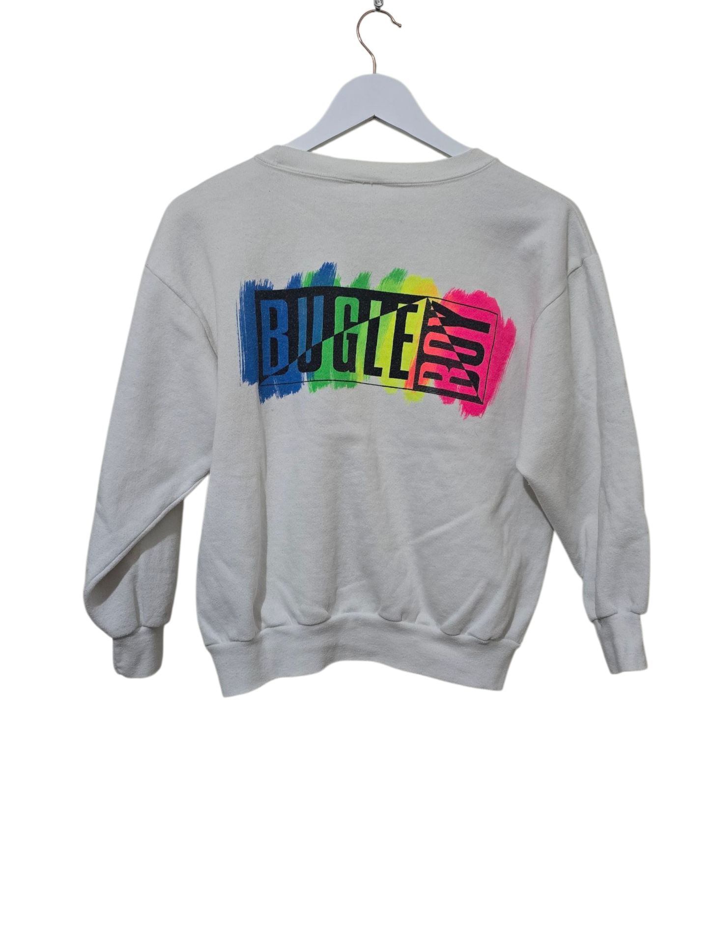 80s/90s Vintage Bugle Boy Sweatshirt | M Oversized Cropped Fit