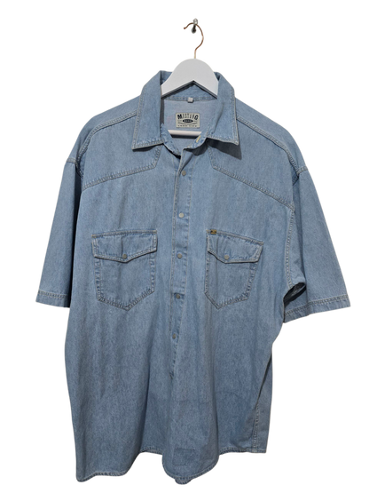 90er Mustang Jeans Denim Kurzarmhemd | XL Oversized