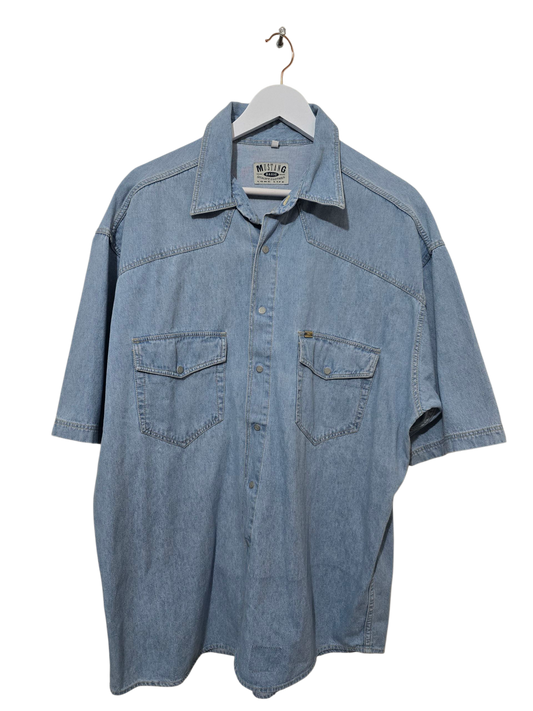 90er Mustang Jeans Denim Kurzarmhemd | XL Oversized