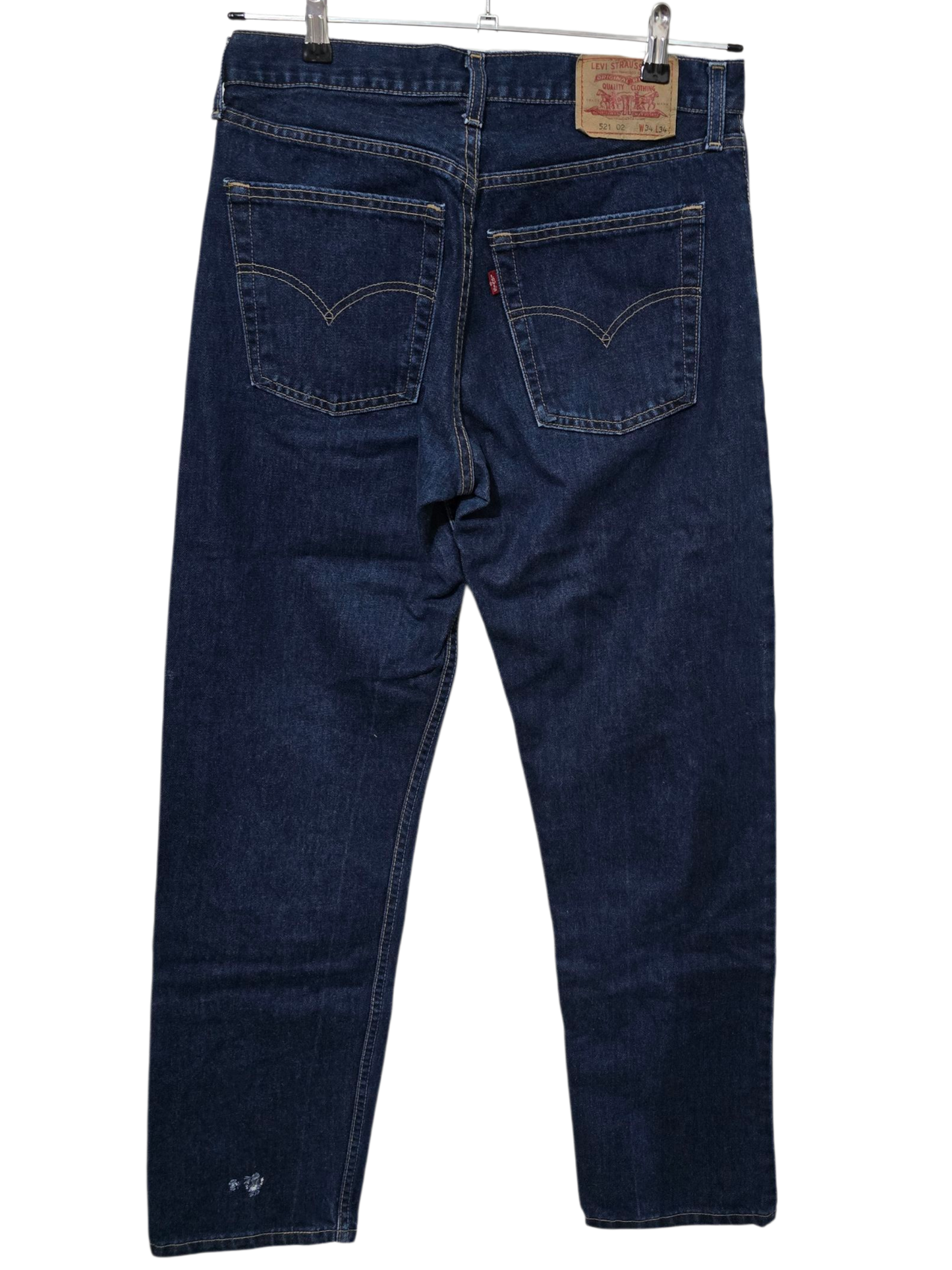 90s Vintage Levi’s 521 02 Jeans  | W32-34 L34 Regular Fit