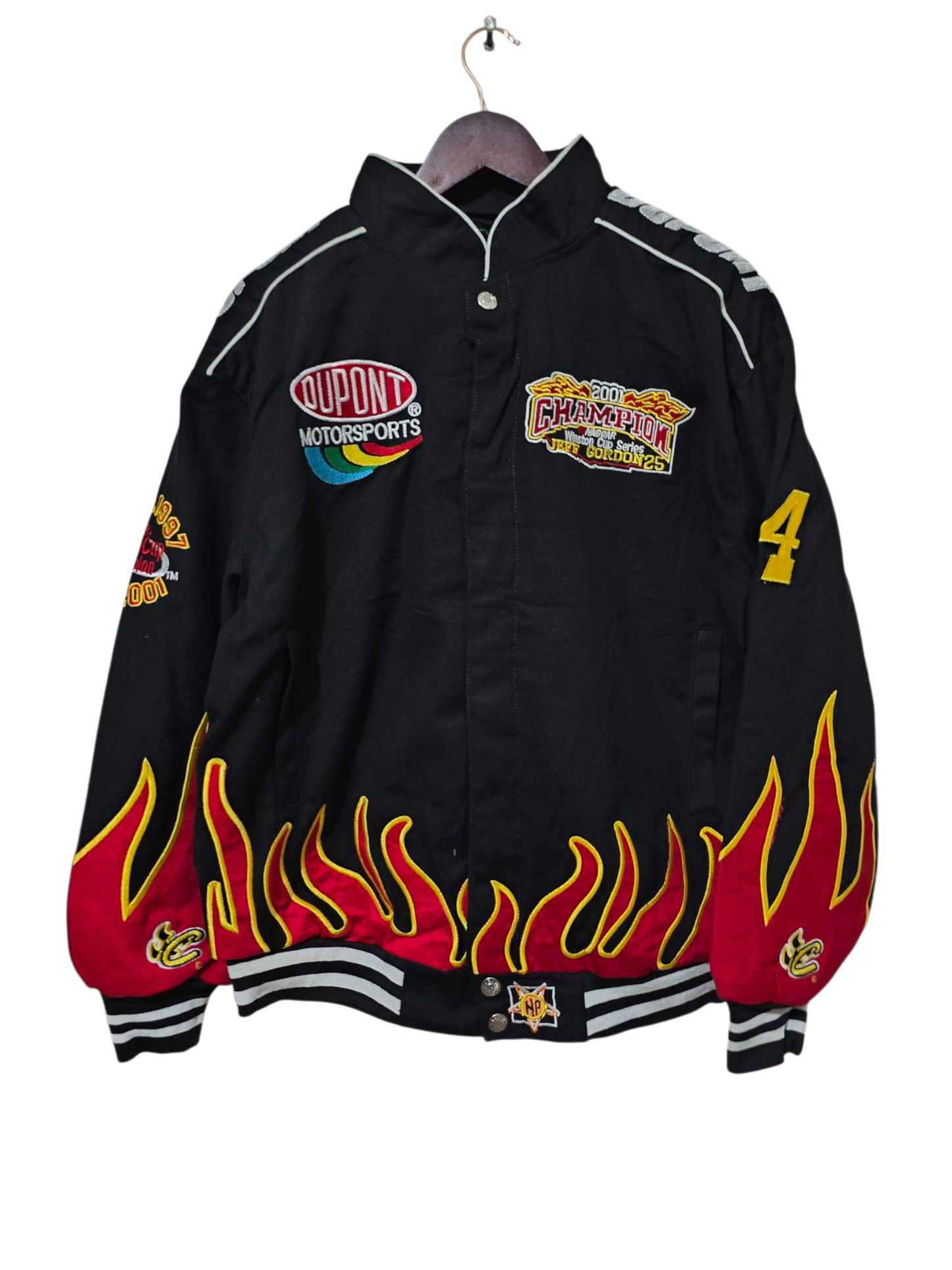 JH Design DuPont Racing Jacket – Jeff Gordon #24 “4-Time Champion” (Black Edition) | L