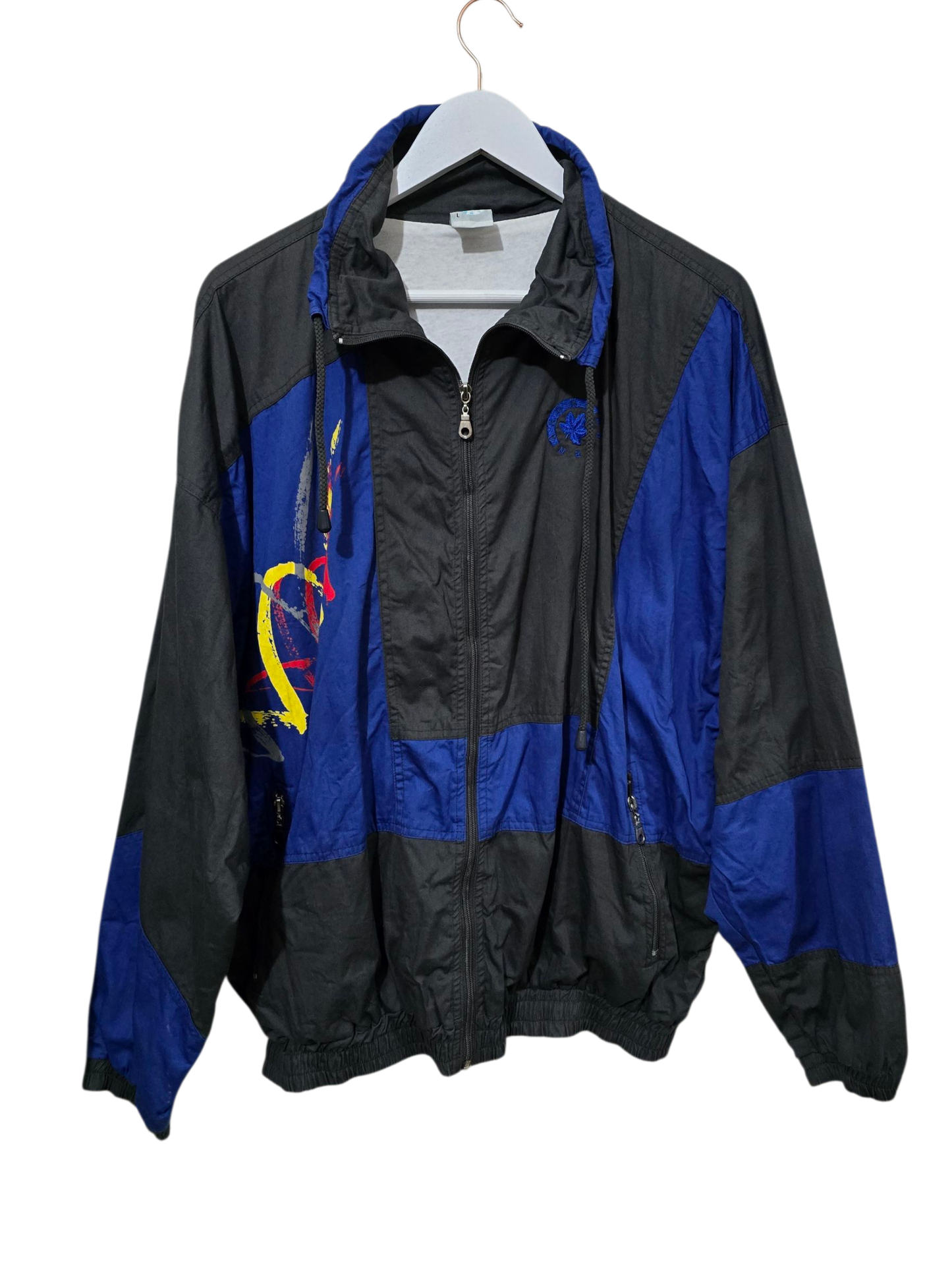 90s Vintage Ahorn Windbreaker Jacke | L Oversized