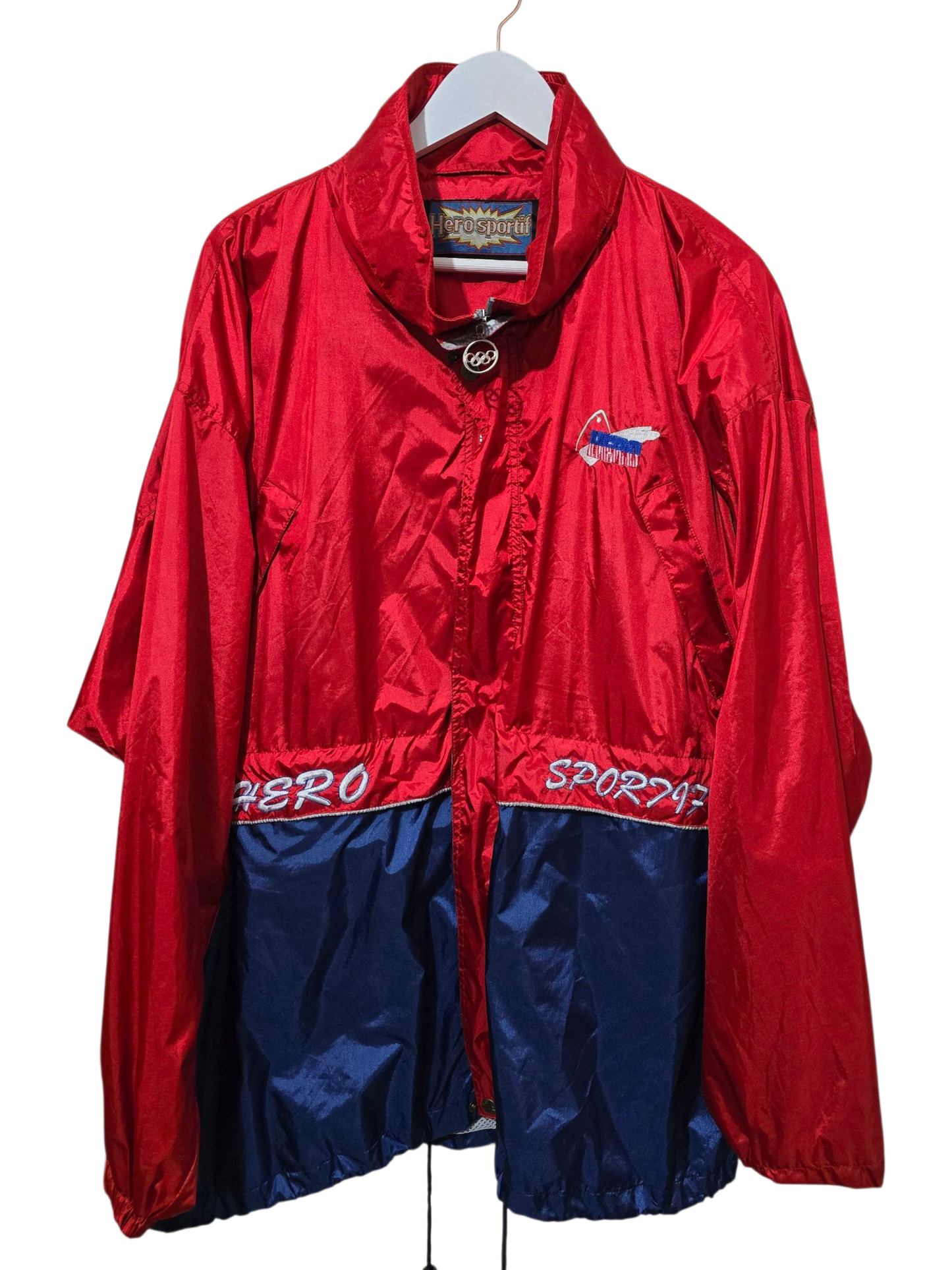 90s Vintage Hero Sportif Windbreaker Jacke | XL Oversized