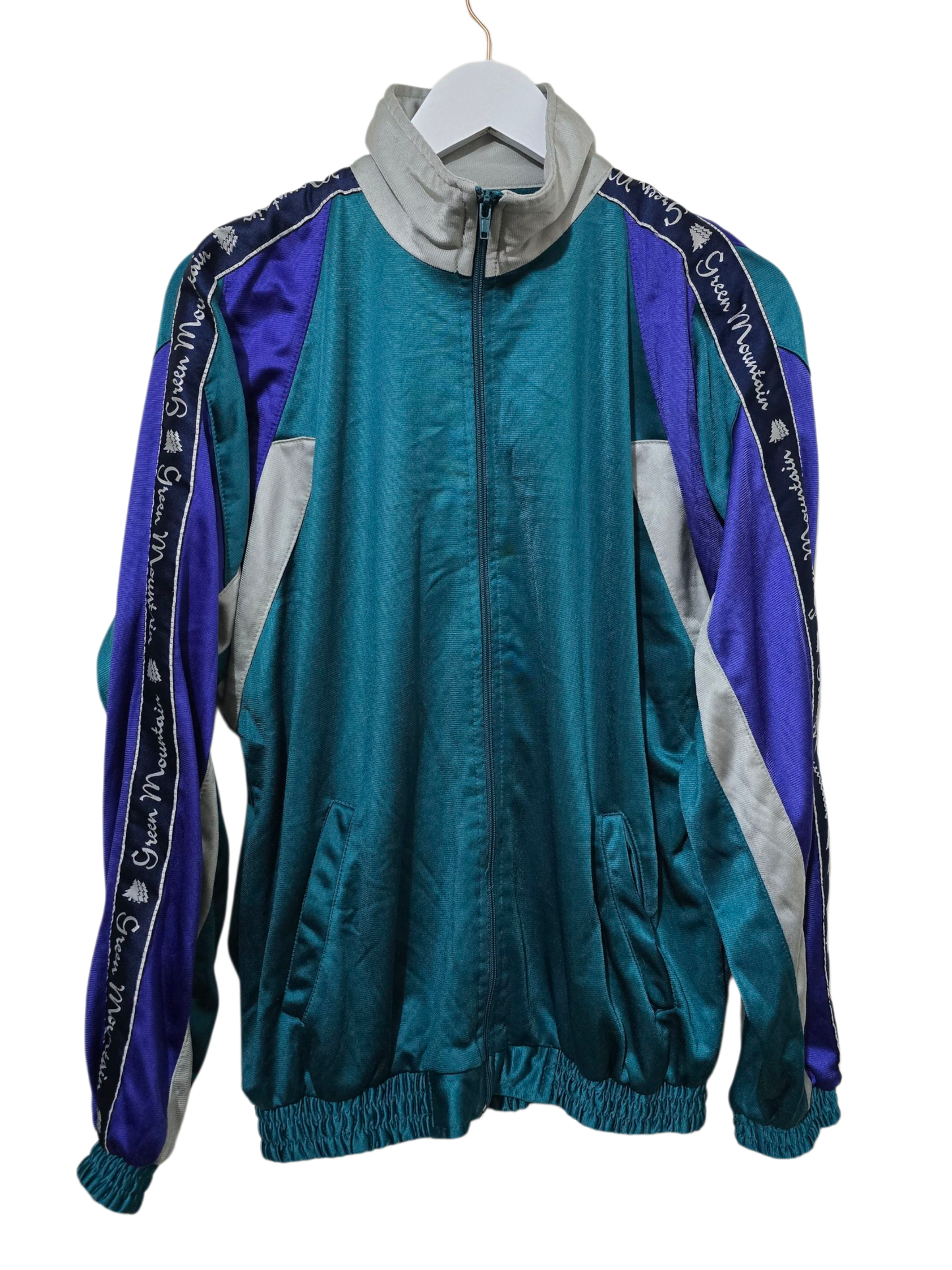 80s Vintage Green Mountain Trackjacke | M Boxy Oversized